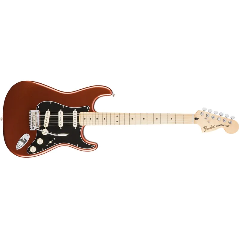 Last Chance Fender Deluxe Roadhouse Stratocaster Electric Guitar, Maple Fingerboard - Classic Copper