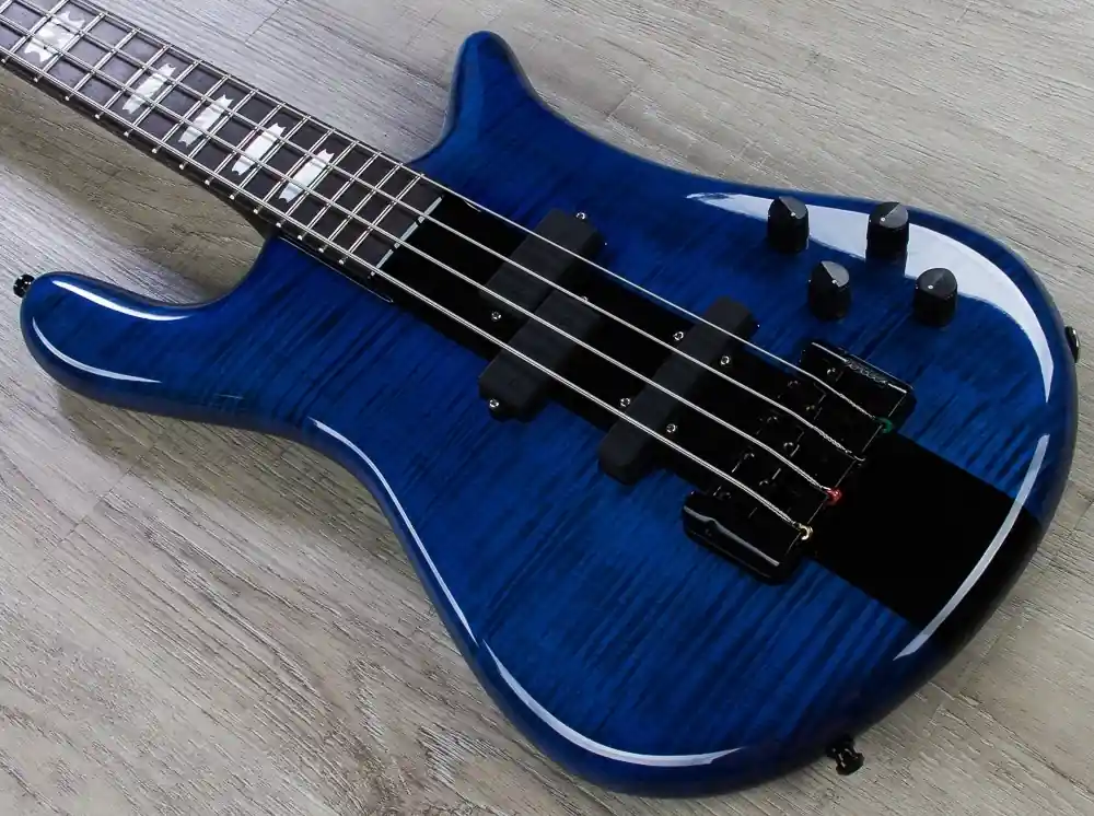 Spector Euro4 LX 40th Anniversary Limited Edition Electric Bass Guitar with Gig Bag - Dark Blue Stain/Black Gloss Genuine