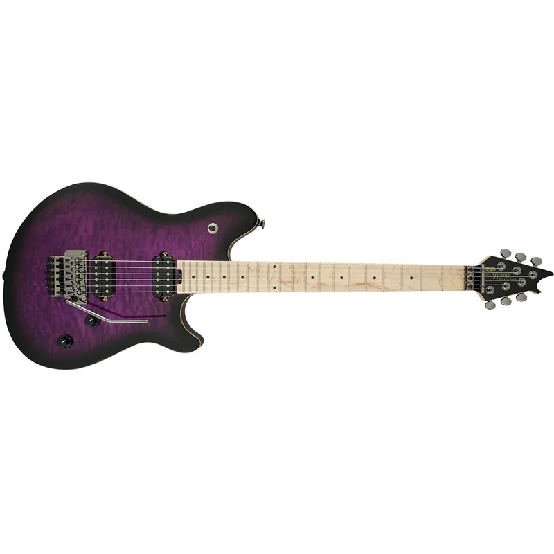 New Release EVH Eddie Van Halen Wolfgang Standard Electric Guitar with Maple Fingerboard - Transparent Purple Burst