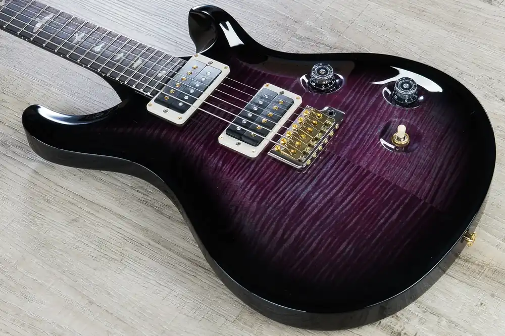 PRS Paul Reed Smith Custom 24 Electric Guitar, Flame Maple 10-Top, Pattern Thin, Hard Case - Violet Smoke Wrap Burst (2016) Discount