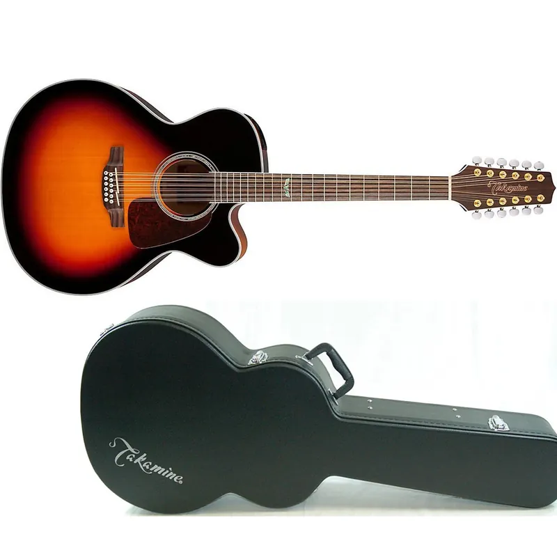 Today Only Takamine GJ72CE 12-String Jumbo Cutaway Acoustic-Electric Guitar in Brown Sunburst with Hard Case