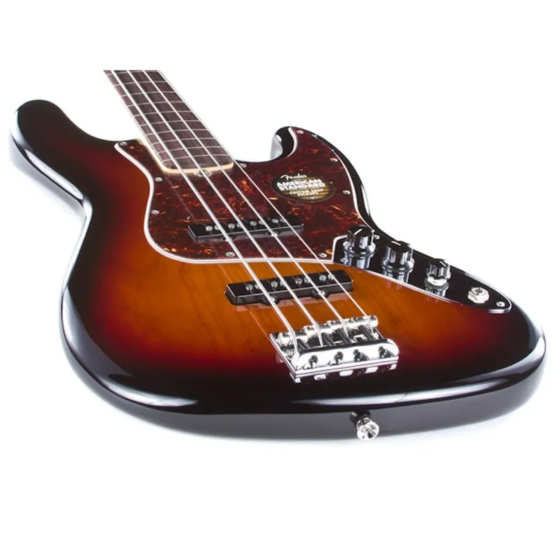 Clearance Fender American Standard Jazz Bass, Rosewood Fingerboard, Hard Case - 3-Tone Sunburst