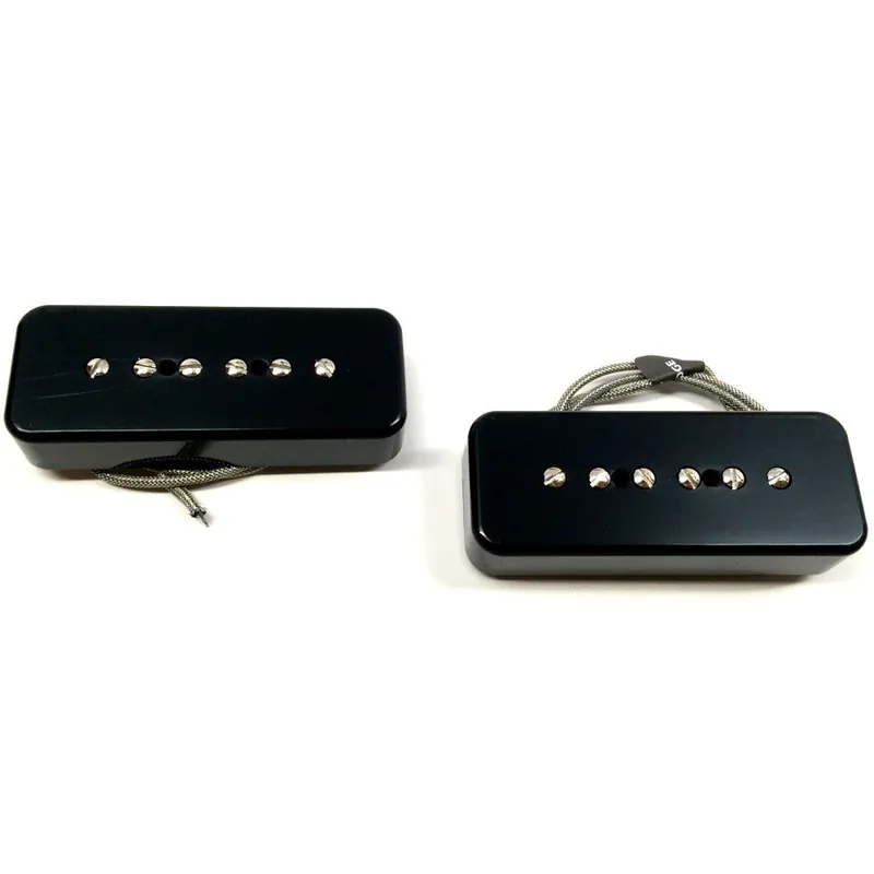 Bare Knuckle Warpig 90 6-String 'Pig 90 P90 Soapbar Pickup Set, Black Covers Original