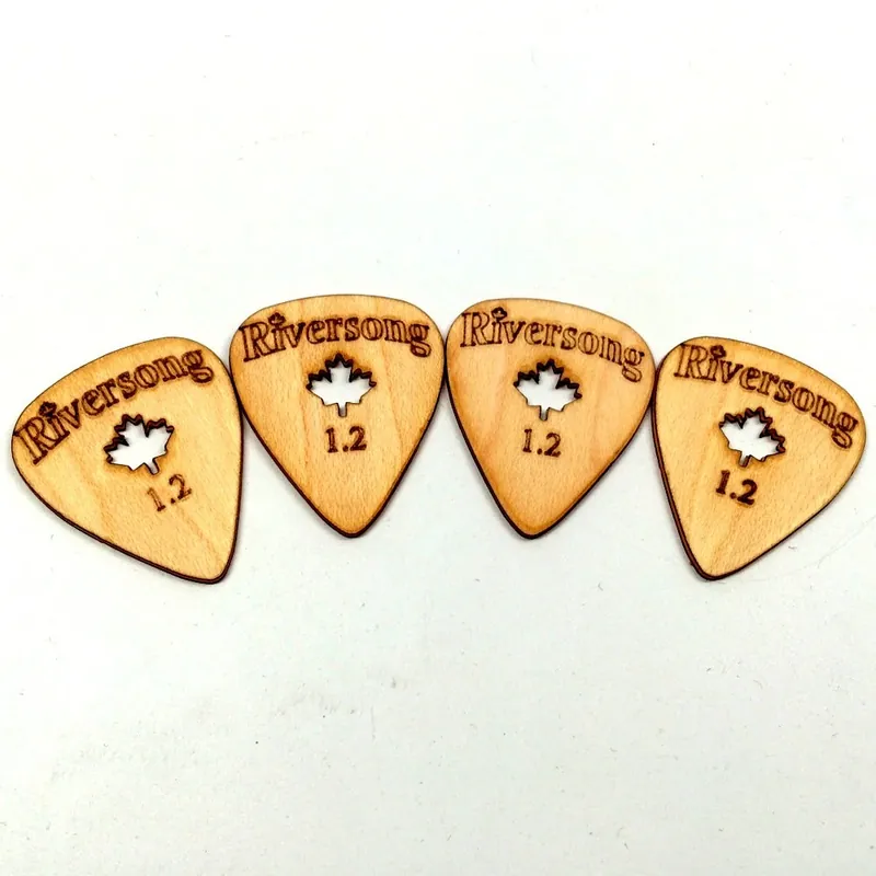 Direct From Manufacturer Riversong RS-4PAK ORG 102 4 Guitar Picks Original 5 Ply Maple 1.2mm