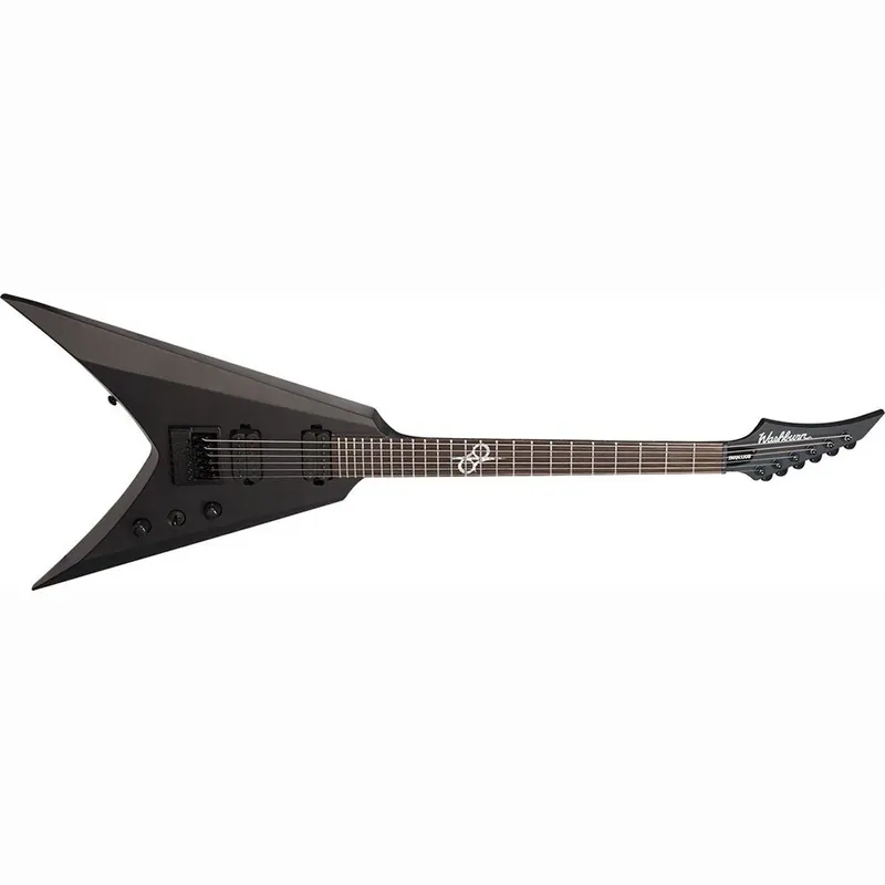 Washburn PX-SOLARV16ETCK Parallaxe Ola Englund Series Flying V Electric Guitar - Carbon Matte Black Trending