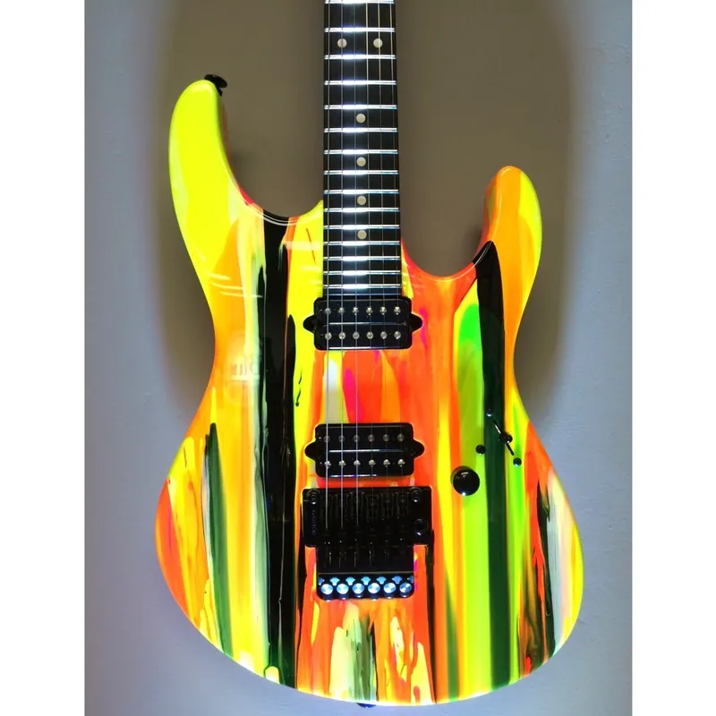 Suhr 80's Shred MKII Ebony Fingerboard Electric Guitar with Hard Case - Drip Finish (JST6V4Q) Direct From Manufacturer