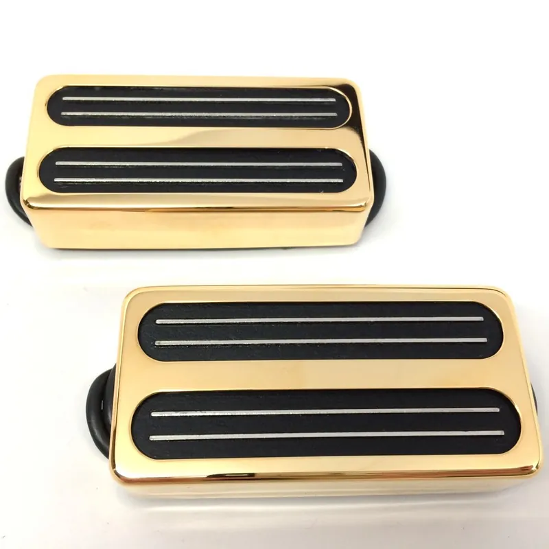 Bare Knuckle Impulse 7-String Calibrated Humbucker Set, Gold Radiator Covers with Black Coils Buy Direct