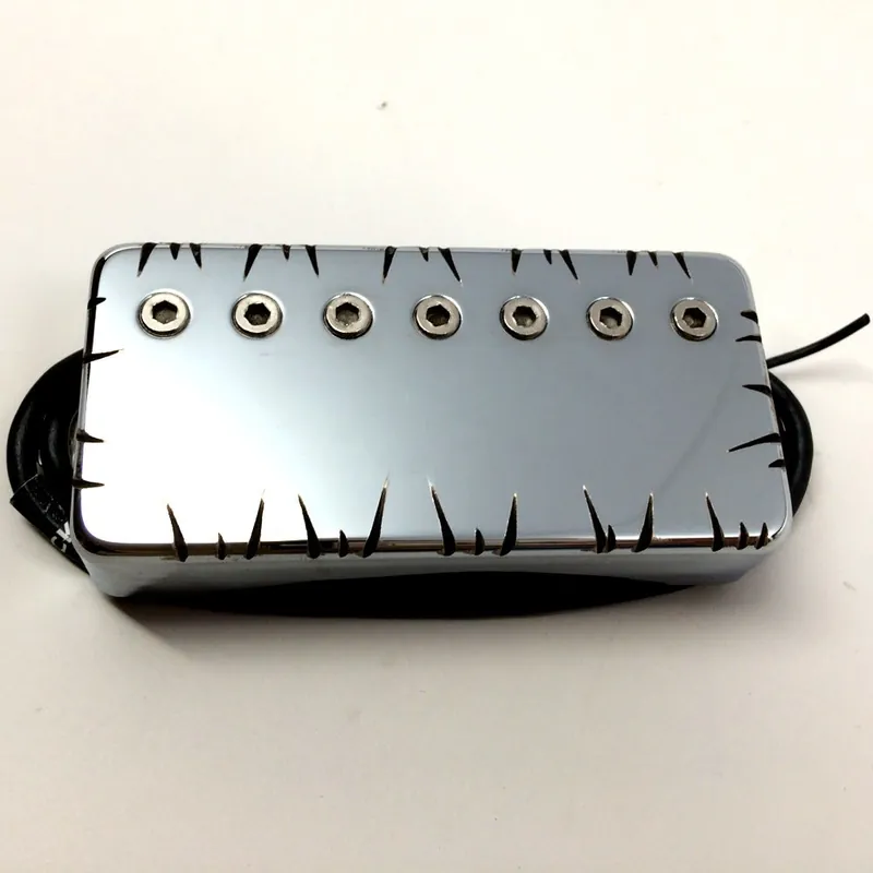 Holiday Sale Bare Knuckle Cold Sweat 7-String Humbucker, Neck Position, Short Leg, Chrome Battleworn Cover with Nickel Bolts