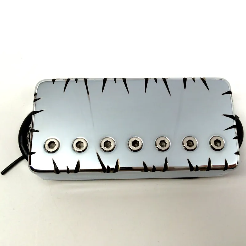 Bare Knuckle Painkiller 7-String Humbucker, Bridge Position, Battleworn Chrome Covers with Nickel Bolts Premium