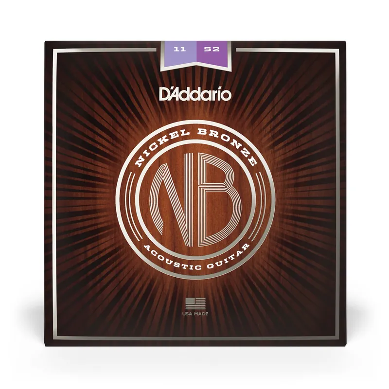 Special Discount D'Addario NB1152 Nickel Bronze Custom Light Acoustic Guitar Strings (11-52)
