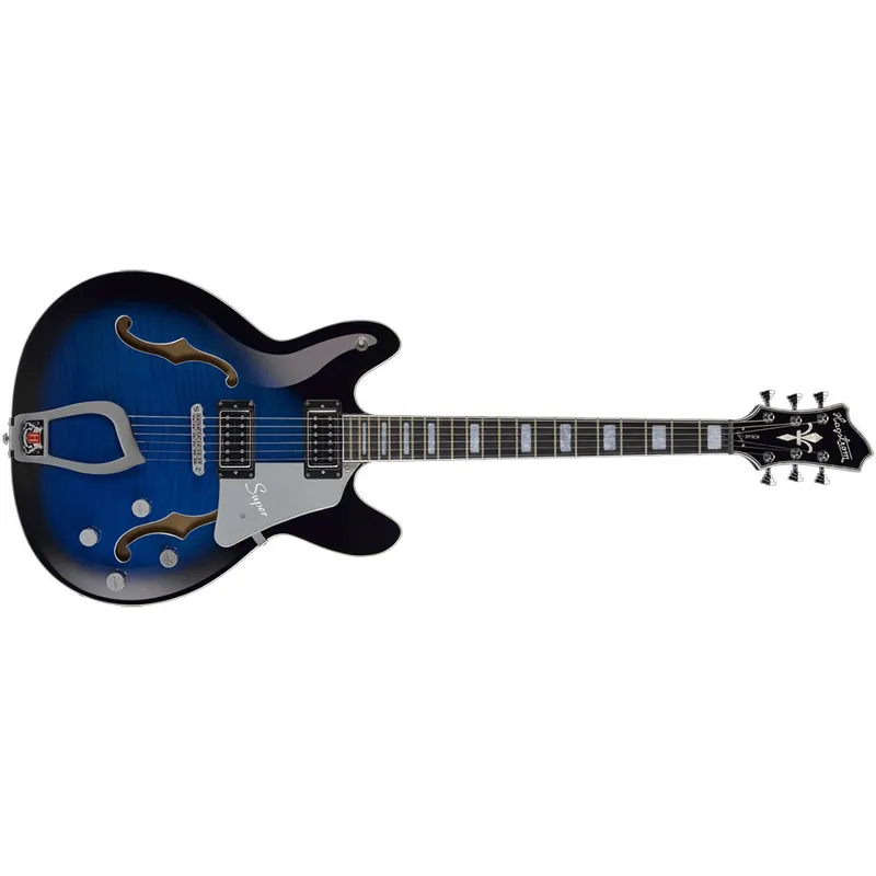 Latest Super Viking Semi-Hollow Body Electric Guitar - Dark Baltic Sea