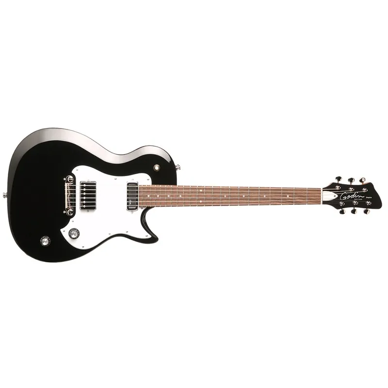 Super Sale Godin 037889 Richmond Empire RN Single Cutaway Electric Guitar with Gig Bag - Black HG