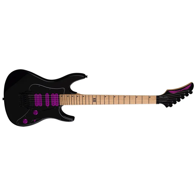 Dean JCVX P CBK Jacky Vincent Signature Series Electric Guitar - Classic Black (Purple Pickups) Low Price