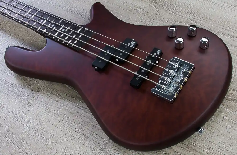 Free Returns Spector Guitars Legend4 Neck-Thru 4-String Bass Guitar with Aguilar Electronics - Walnut Gloss