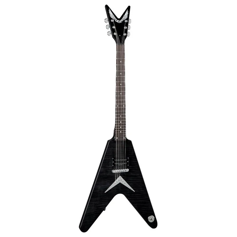 Best Seller Dean KS V TBK Karl Sanders The Black V Signature Electric Guitar - Transparent Black