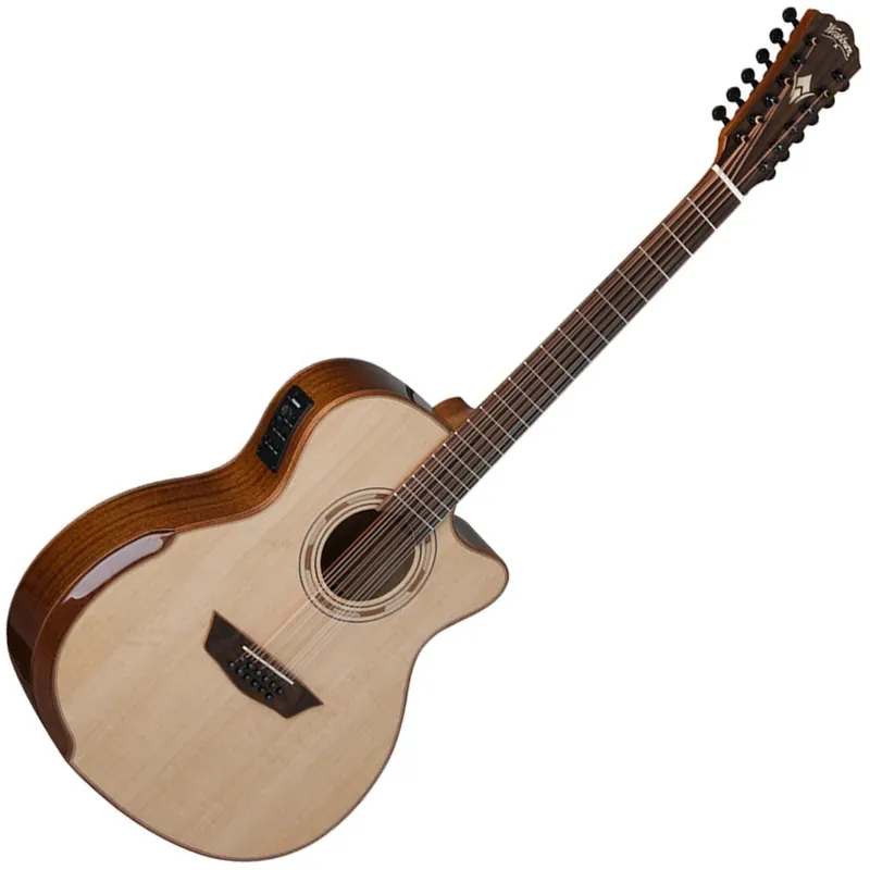 Washburn WCG15SCE12 12-String Venetian Cutaway Grand Auditorium Acoustic-Electric Guitar Grab Now