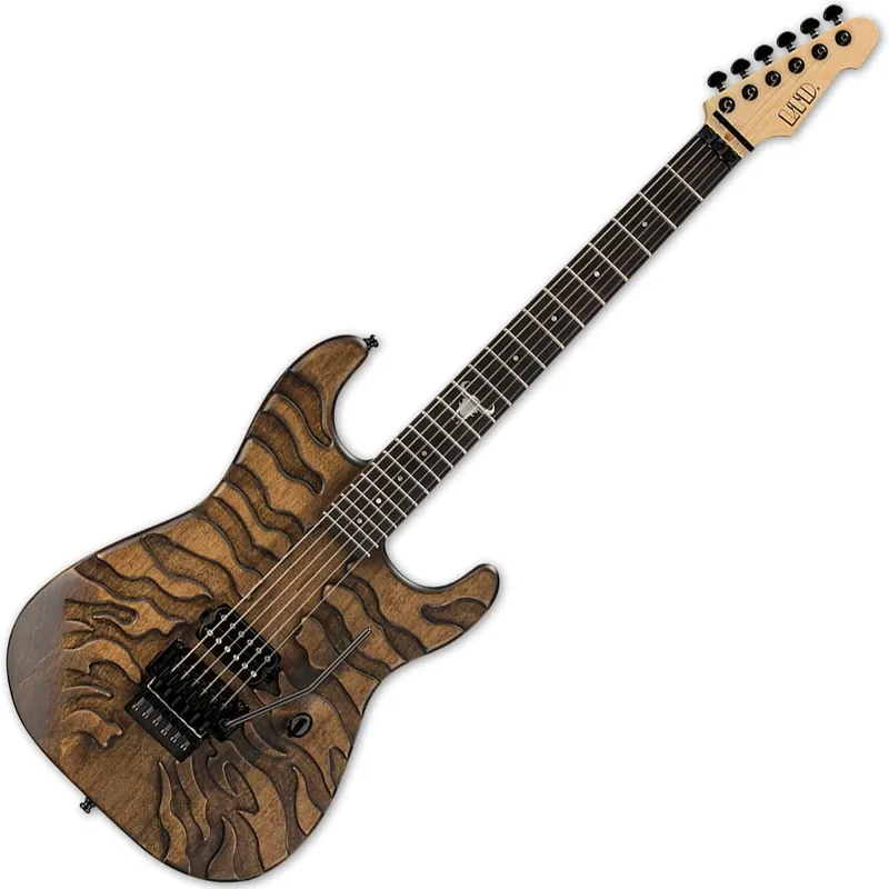 Grab Now ESP LTD Limited Edition George Lynch Signature Model Electric Guitar with Hard Case - Burnt Tiger