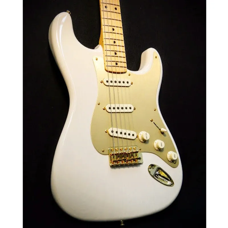 Factory Price Iconic Custom Guitars Crazy Diamond NOS Electric Guitar in Aged White Finish with Arcane Pickups and Hard Case