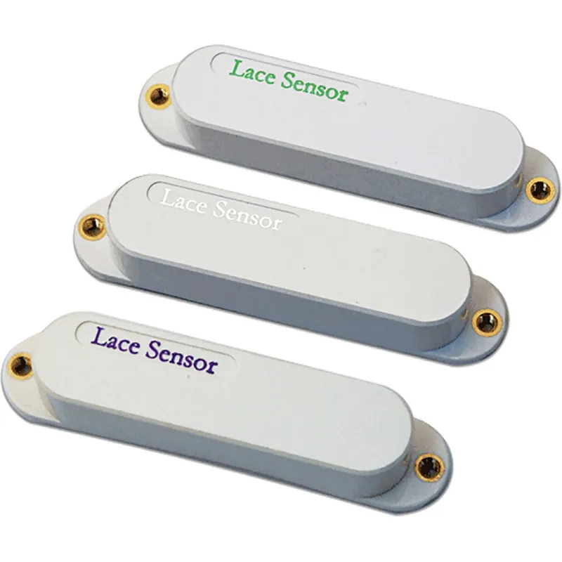 Lace 21061 Sensor Rainbow Pack (Emerald, Purple, Silver) Guitar Pickup Set - White Covers Special Discount