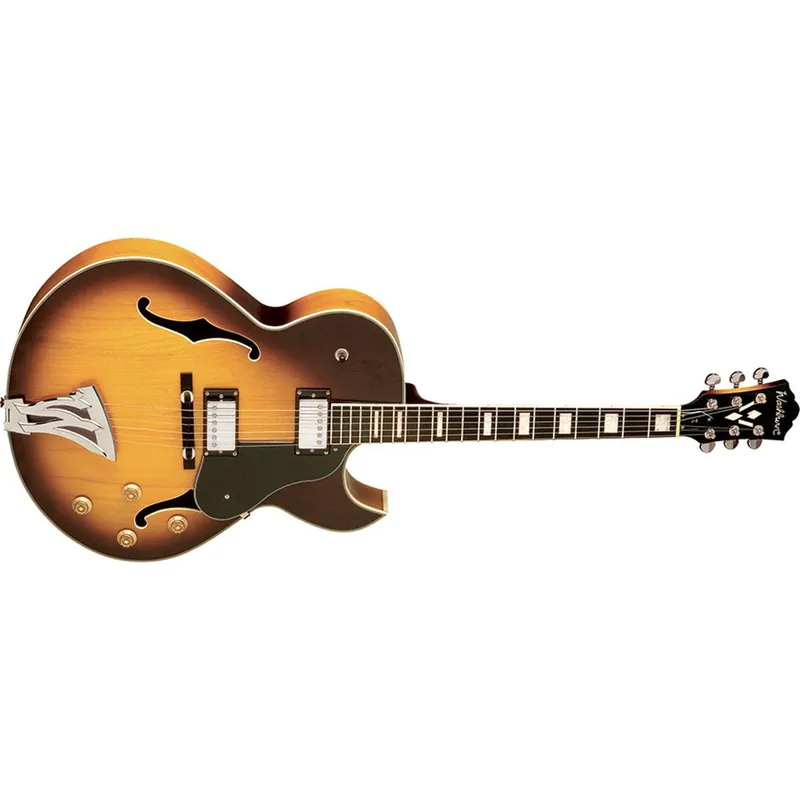 Washburn J3-TSK J3 Jazz Florentine Cutaway Electric Guitar with Hard Case - Sunburst Certified