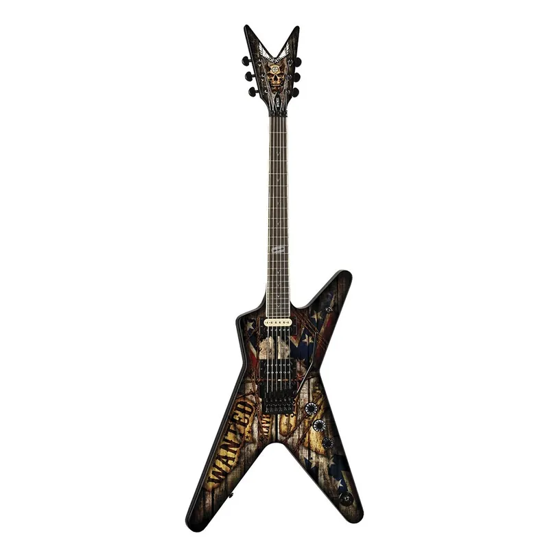 Warranty Included Dean Guitars Dimebag Darrell Signature Electric Guitar - Wanted Graphic