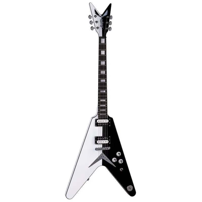 Genuine Dean Michael Schenker 2004 Commemorative Electric Guitar in Black/White with Case