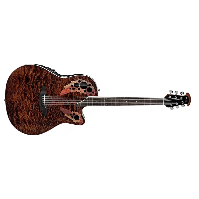 Buy Today Ovation CE48P Celebrity Elite Plus Super Shallow Acoustic-Electric Guitar in Tiger Eye