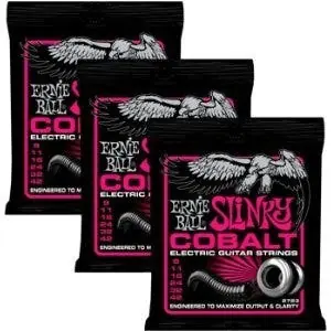 Brand New 3 Sets of Ernie Ball 2723 Cobalt Slinky Electric Guitar Strings (9-42)