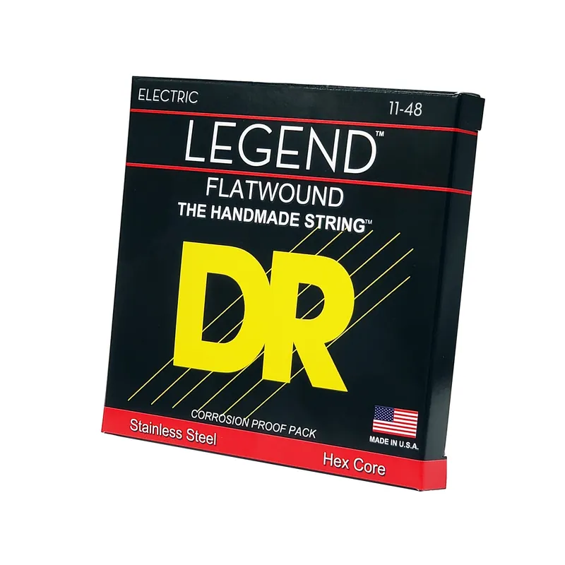 Express Delivery DR Strings Legend Polished Flatwound Electric Guitar Strings: Light 11-48