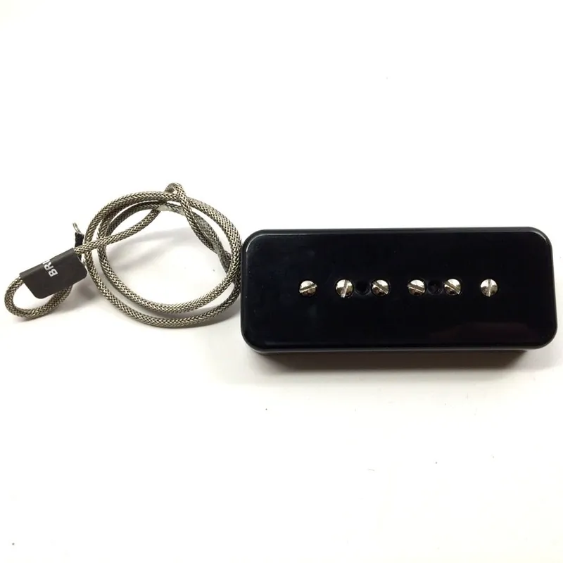Best Price Bare Knuckle Supermassive 90 P90 6-String Pickup, Bridge Position, Black Soapbar Cover