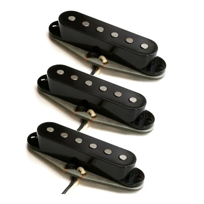 Bare Knuckle The Sinner Single Coil Strat Pickup Set, RW/RP, Flat Magnet Profile, Black Next Day Delivery