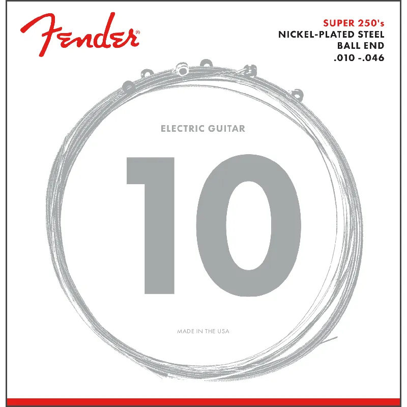 Fender 250R Super 250 Nickel-Plated Steel Electric Strings (10-46) Next Day Delivery