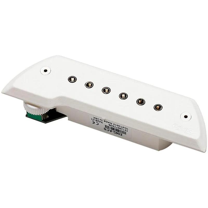 Fan Favorite EMG ACS Acoustic Guitar Pickup with Chrome Poles (White)