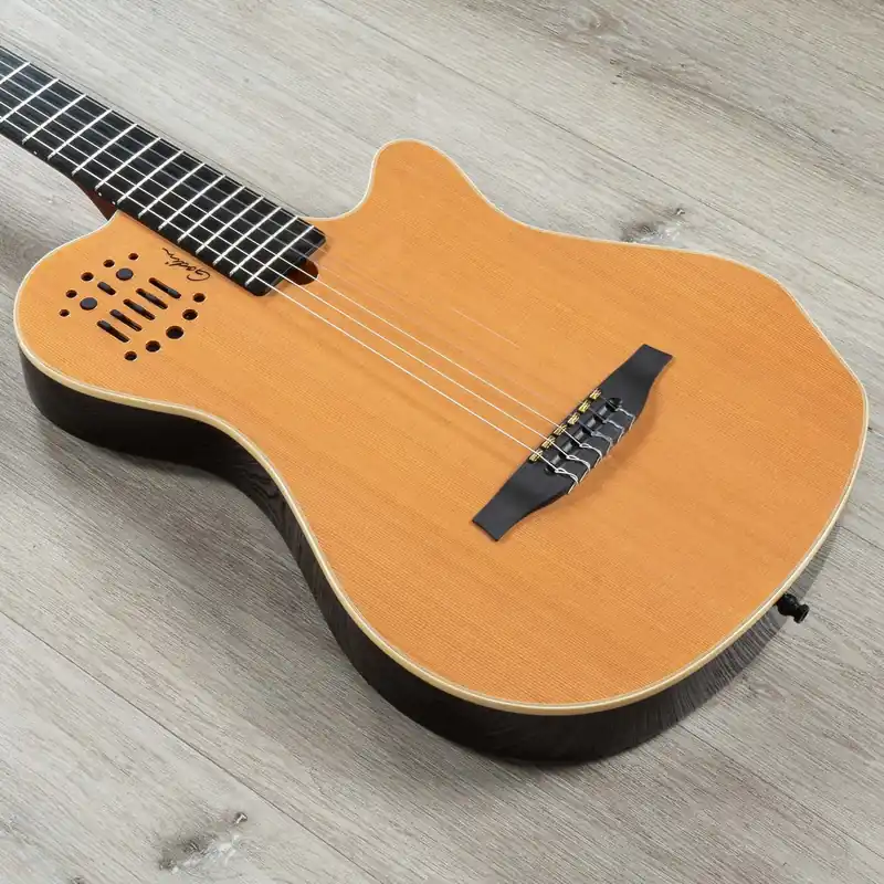 Discount Godin Multiac Grand Concert SA Natural HG Acoustic-Electric Guitar, High Gloss