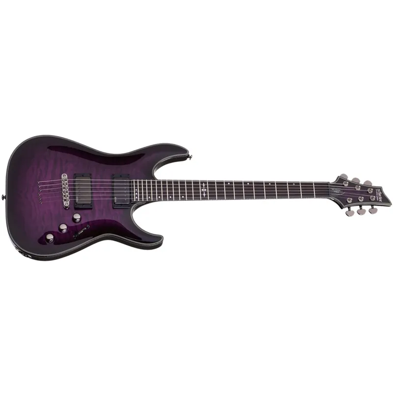 Discount Schecter Hellraiser Hybrid C-1 Electric Guitar - Trans Purple Burst
