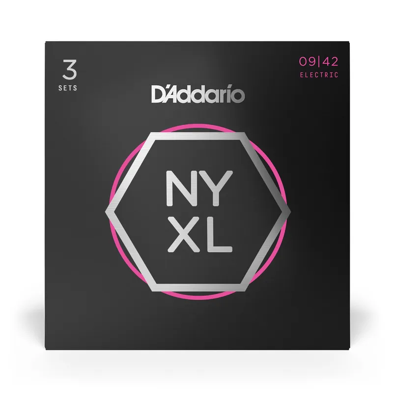 Top Pick 3 Sets of D'Addario NYXL 0942 Nickel Wound, Super Light, Electric Guitar Strings (09-42)