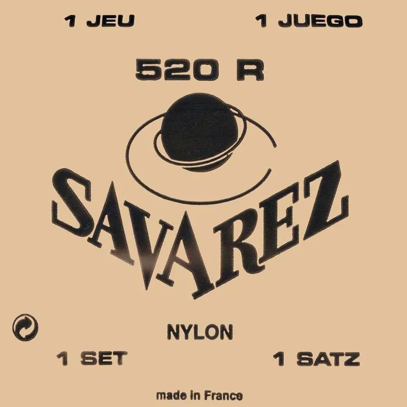 Sale Savarez 520-R Traditional Red Card Strong Tension Classical Guitar Strings