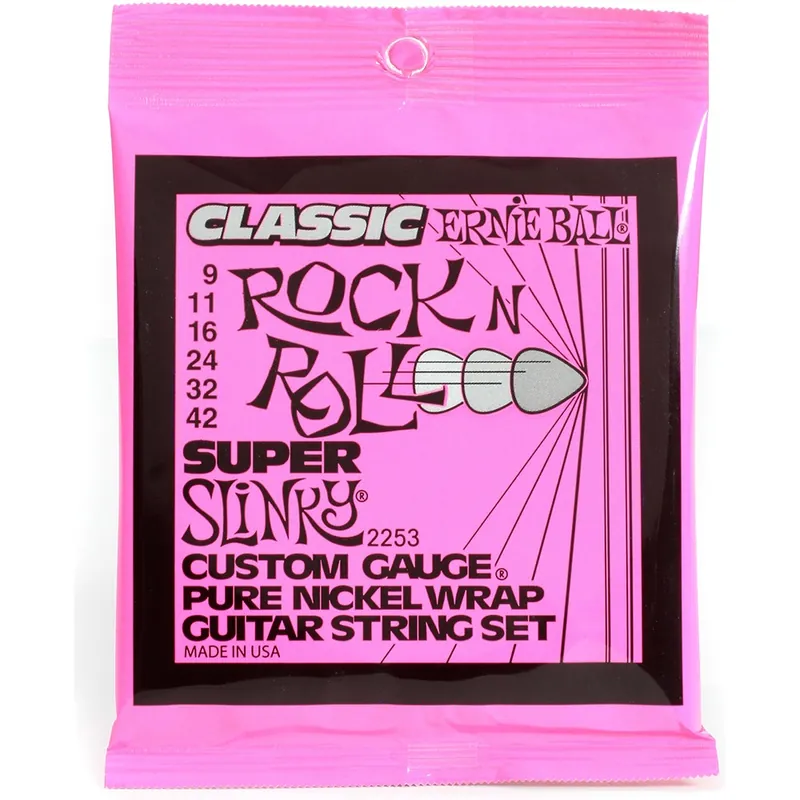 Wholesale Ernie Ball 2253 Super Slinky Pure Nickel Electric Guitar Strings (9-42)