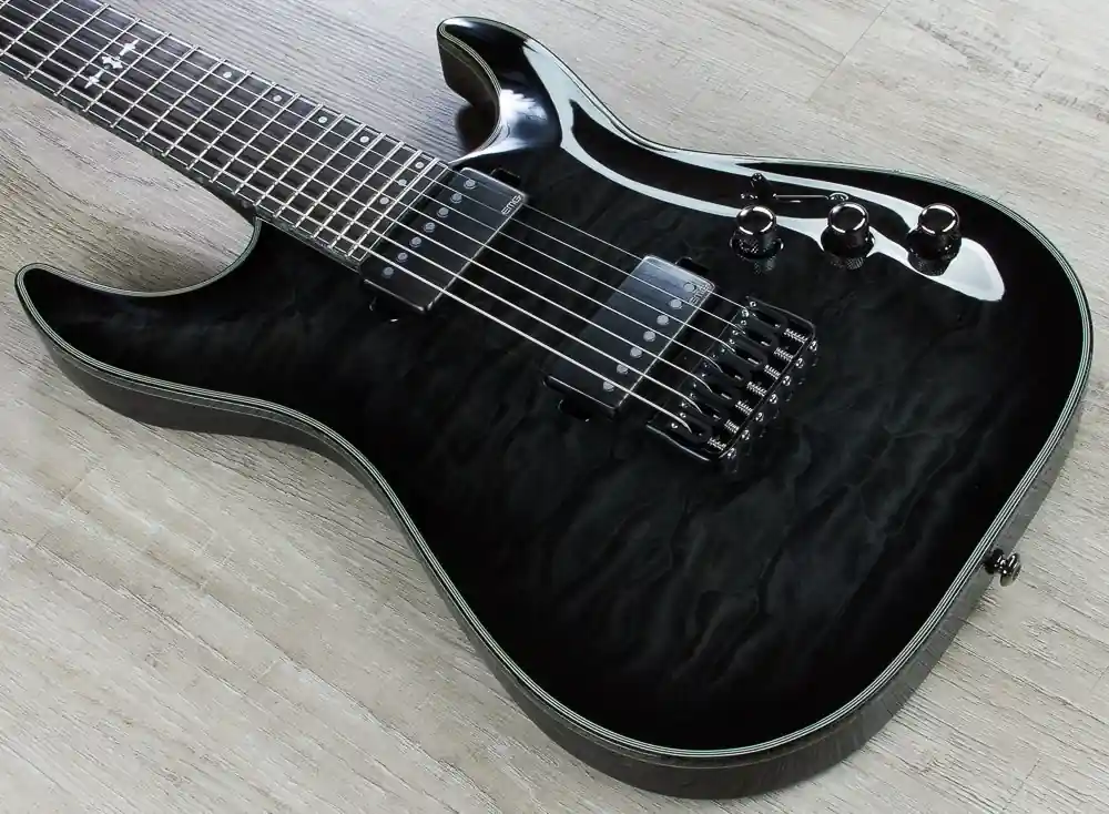 Schecter Hellraiser Hybrid C-7 7-String Electric Guitar - Trans Black Burst Last Chance