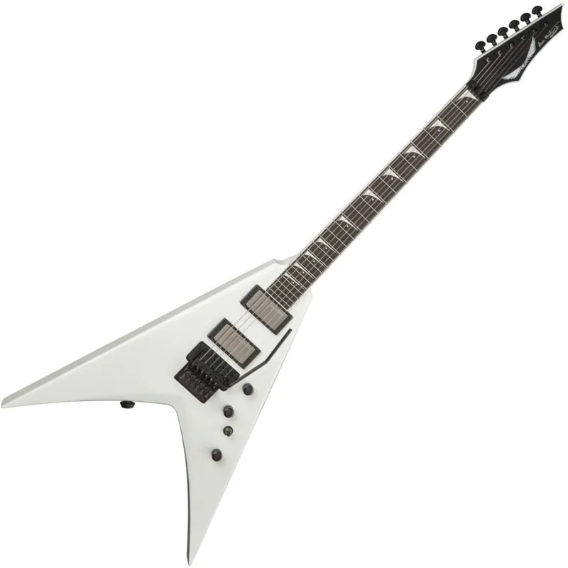 Direct From Manufacturer Dean Guitars Dave Mustaine V Electric Guitar with Floyd Rose Tremolo (Classic White) with Hardshell Case