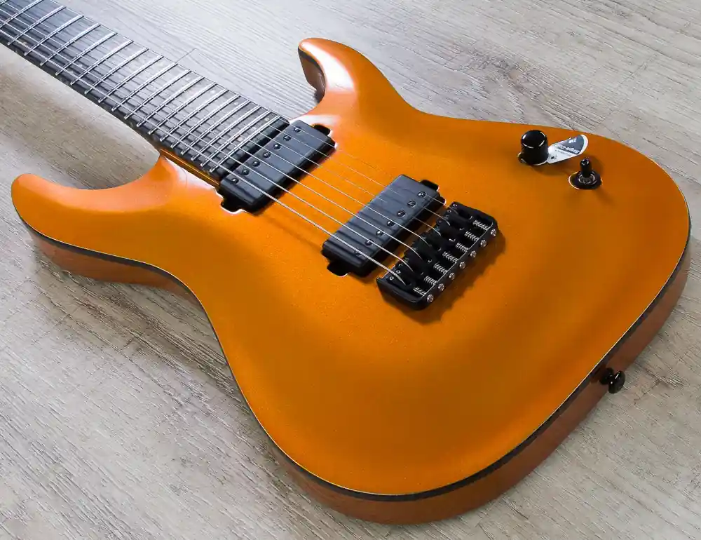 Schecter Guitar Research Keith Merrow 7-String Electric Guitar - Lamborghini Orange Next Day Delivery