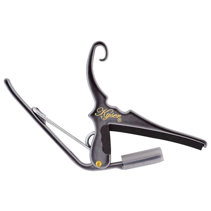 Free Delivery Kyser KG6BC 6-String Quick-Change Capo for Acoustic Guitars - Black Chrome