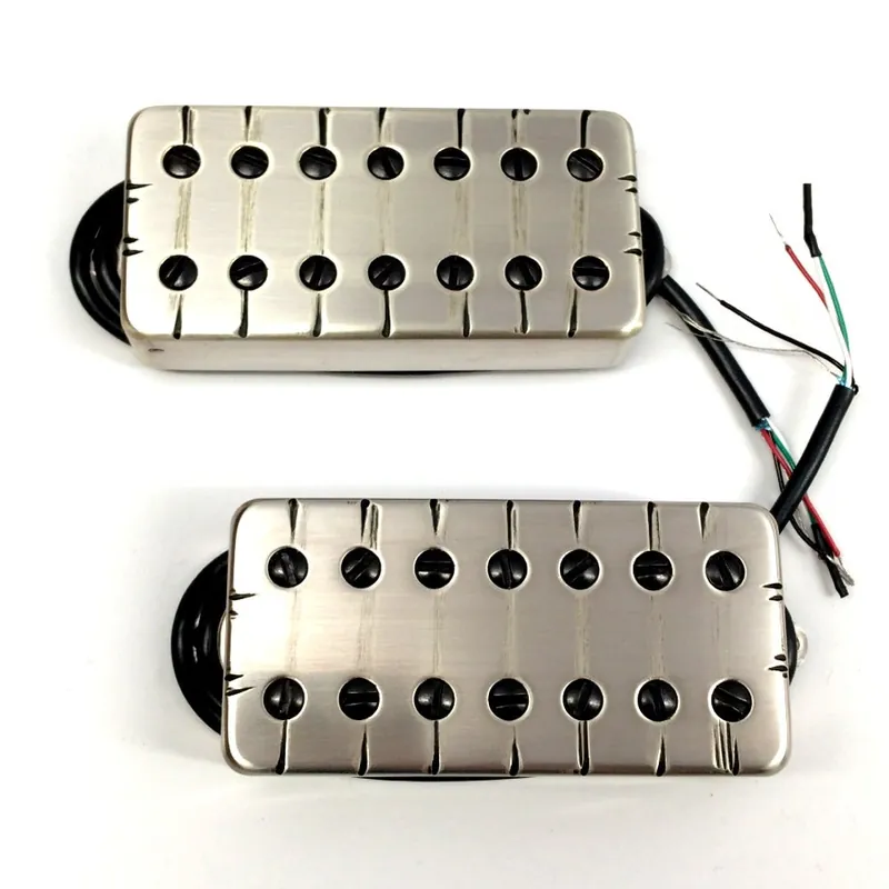 Deal Bare Knuckle Aftermath 7-String Calibrated Humbucker Set, Short Leg, Tyger Covers, Black Pole Screws