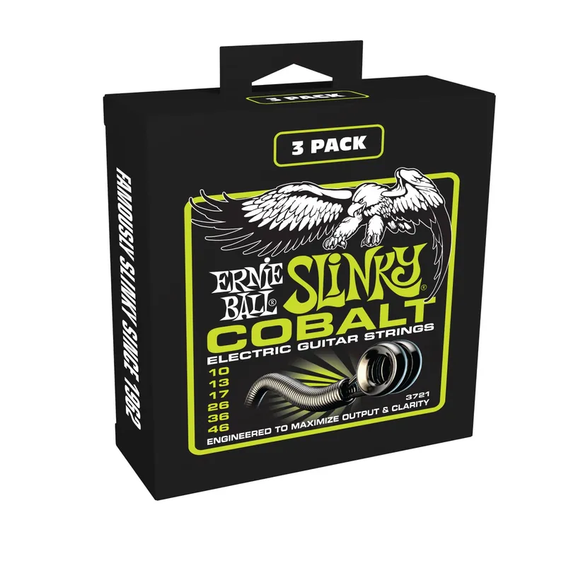 Ernie Ball 3721 Cobalt Regular Slinky Electric Guitar Strings 2721 3-Pack (10-46) Shop Now