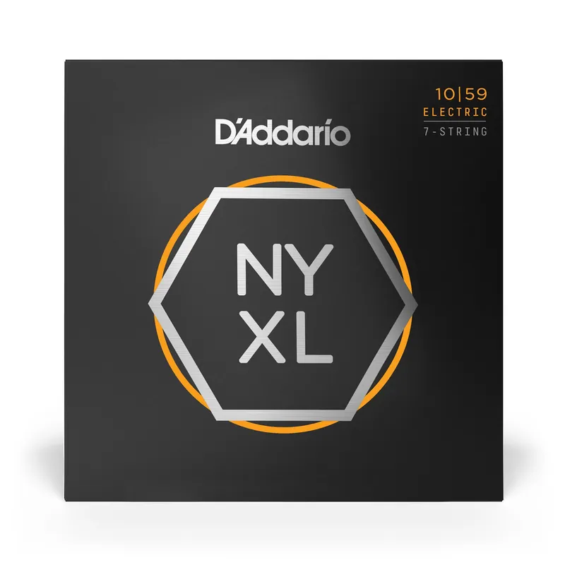 New Arrival D'Addario NYXL 1059 Nickel Wound 7-String Regular Light Electric Guitar Strings (10-59)