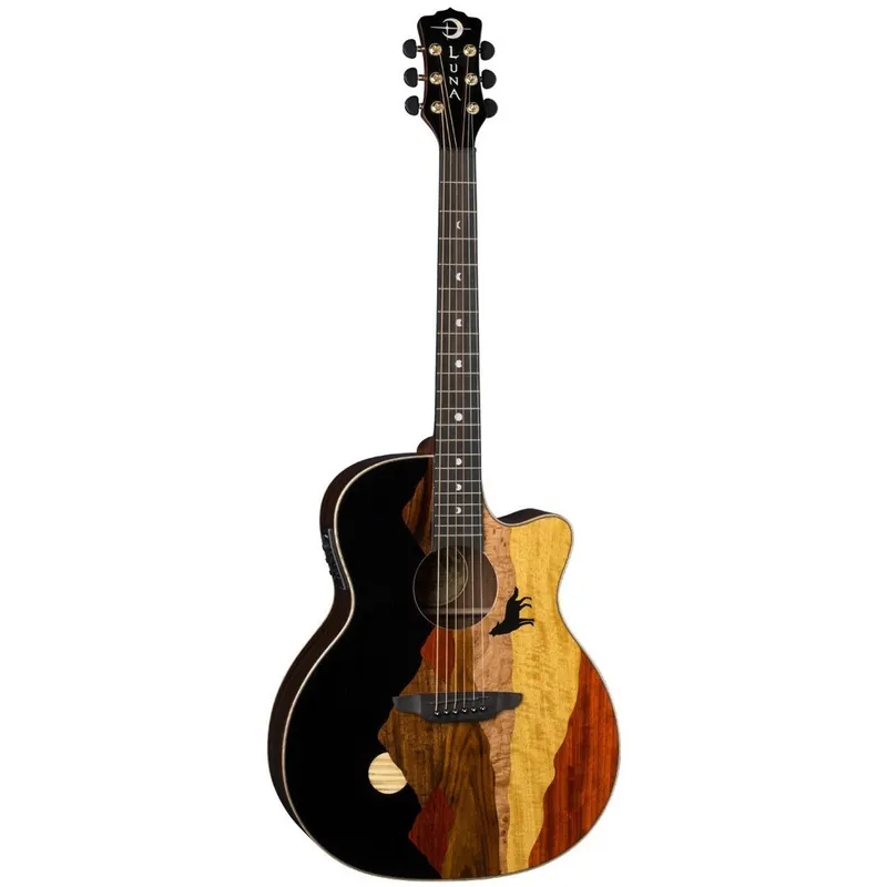 Trusted Brand Luna Guitars Vista Series Wolf Koa Back and Sides Acoustic-Electric Guitar