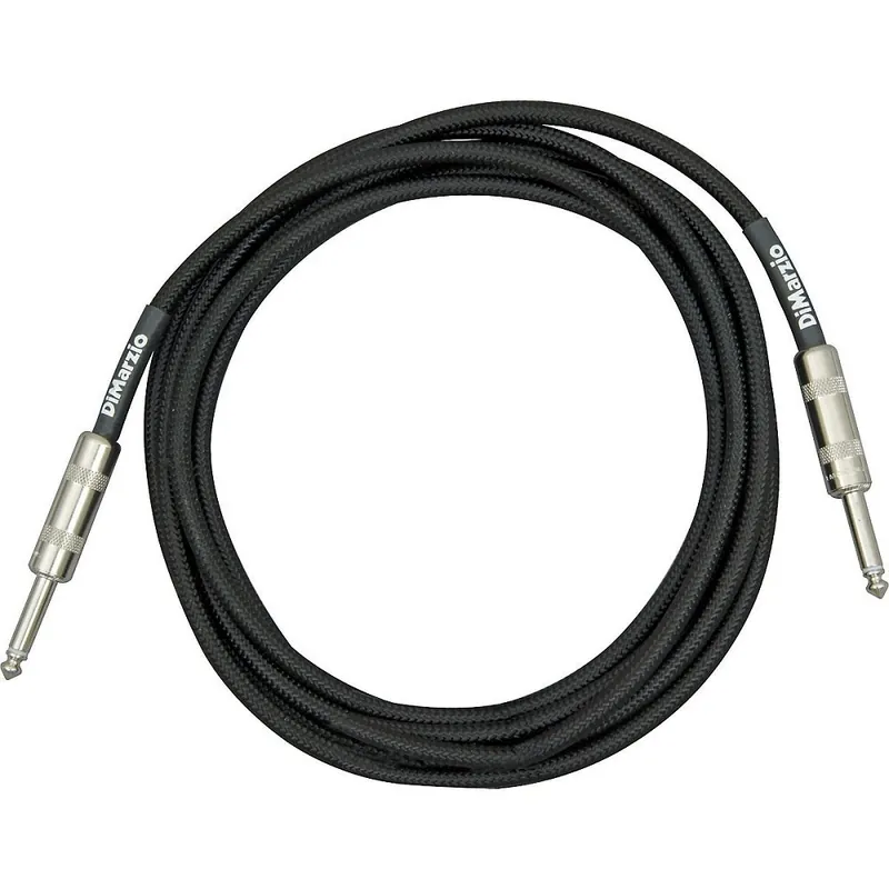 Original DiMarzio EP1710SSBK Instrument Cable Overbraid - 10 Feet Black
