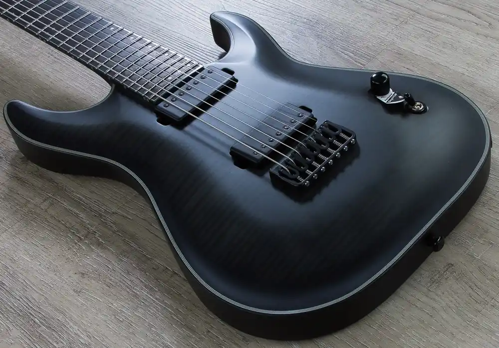Free Returns Schecter Keith Merrow KM-7 Signature 7-String Electric Guitar in Trans Black Burst Satin Finish