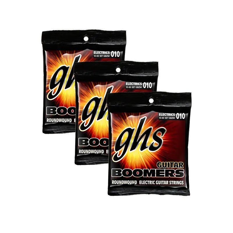 Save Now 3-Pack GHS Strings GBZW Boomers Heavy Electric Guitar Strings (10-60)