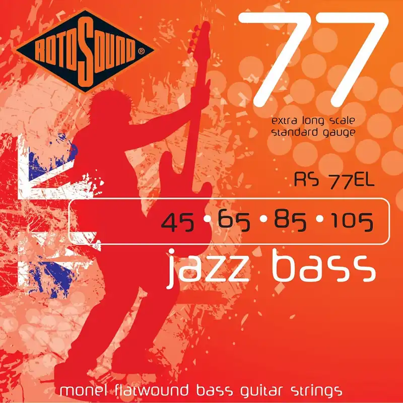 Rotosound RS77EL Jazz 4-String XL Scale Bass Guitar String Set 45-105 Latest
